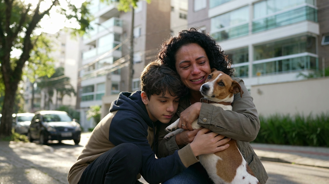 Imagem de cachorro com tutor